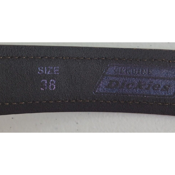Dickies Brown Genuine Leather Formal Career Casual Dress Belt Men's Size 38 - Picture 3 of 10